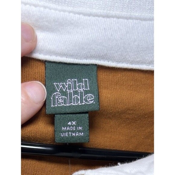 Wild Fable Women’s Plus Size 4X Short Sleeve Top Blue/Brown NWT - Picture 3 of 6